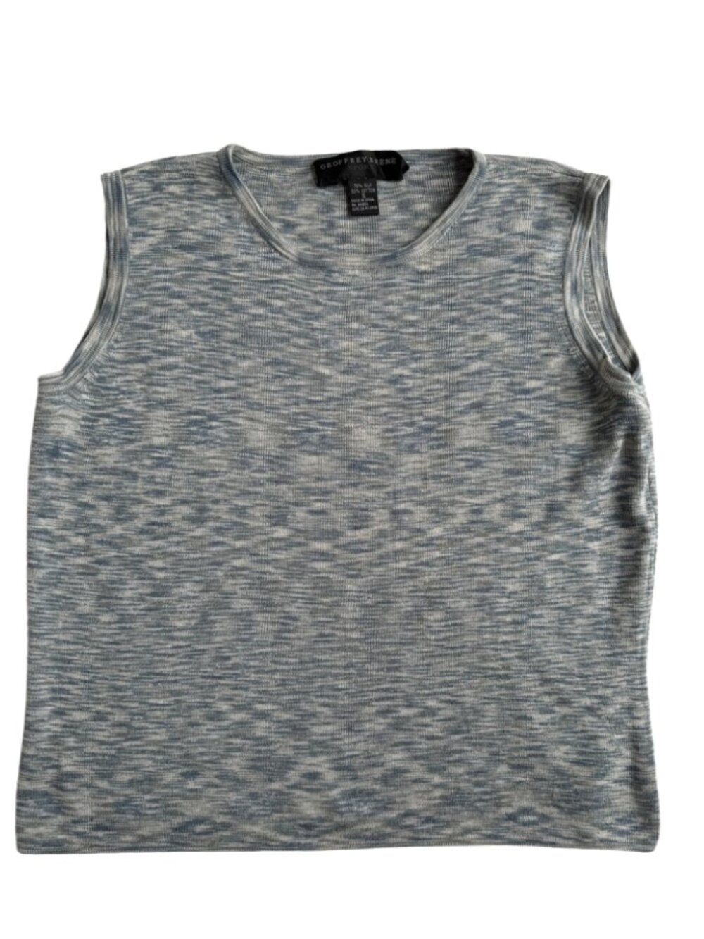 Vintage Geoffrey Beene Sport Sleeveless Silk Cotton Knit Tank Top